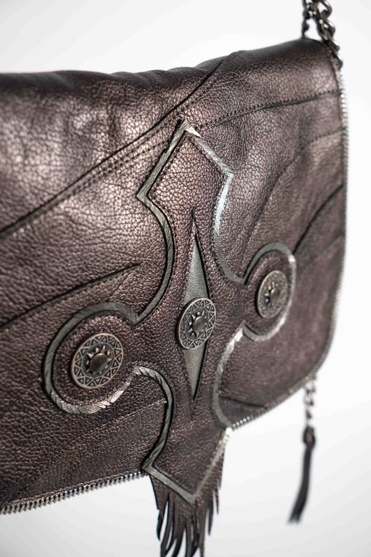 Handmade Brown Leather Squid Handbag