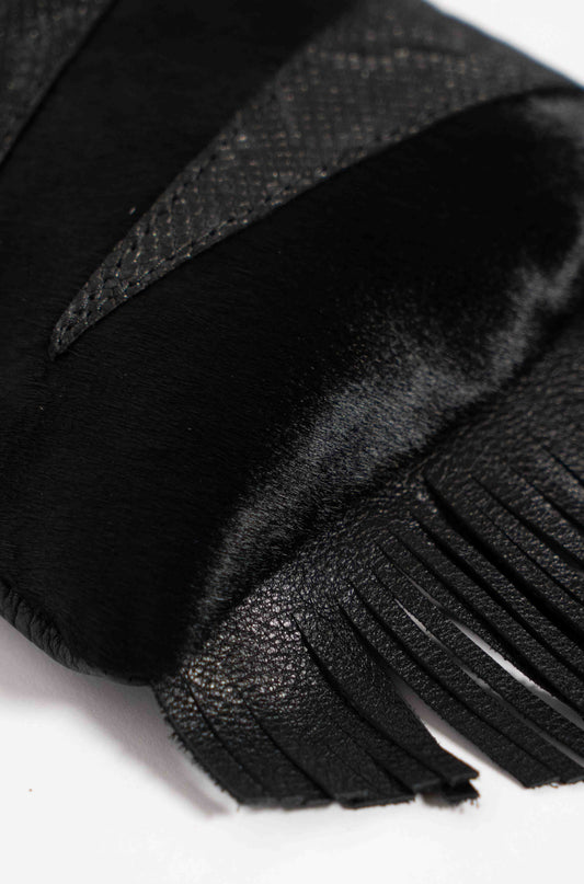 Small Black Bag with Fringes