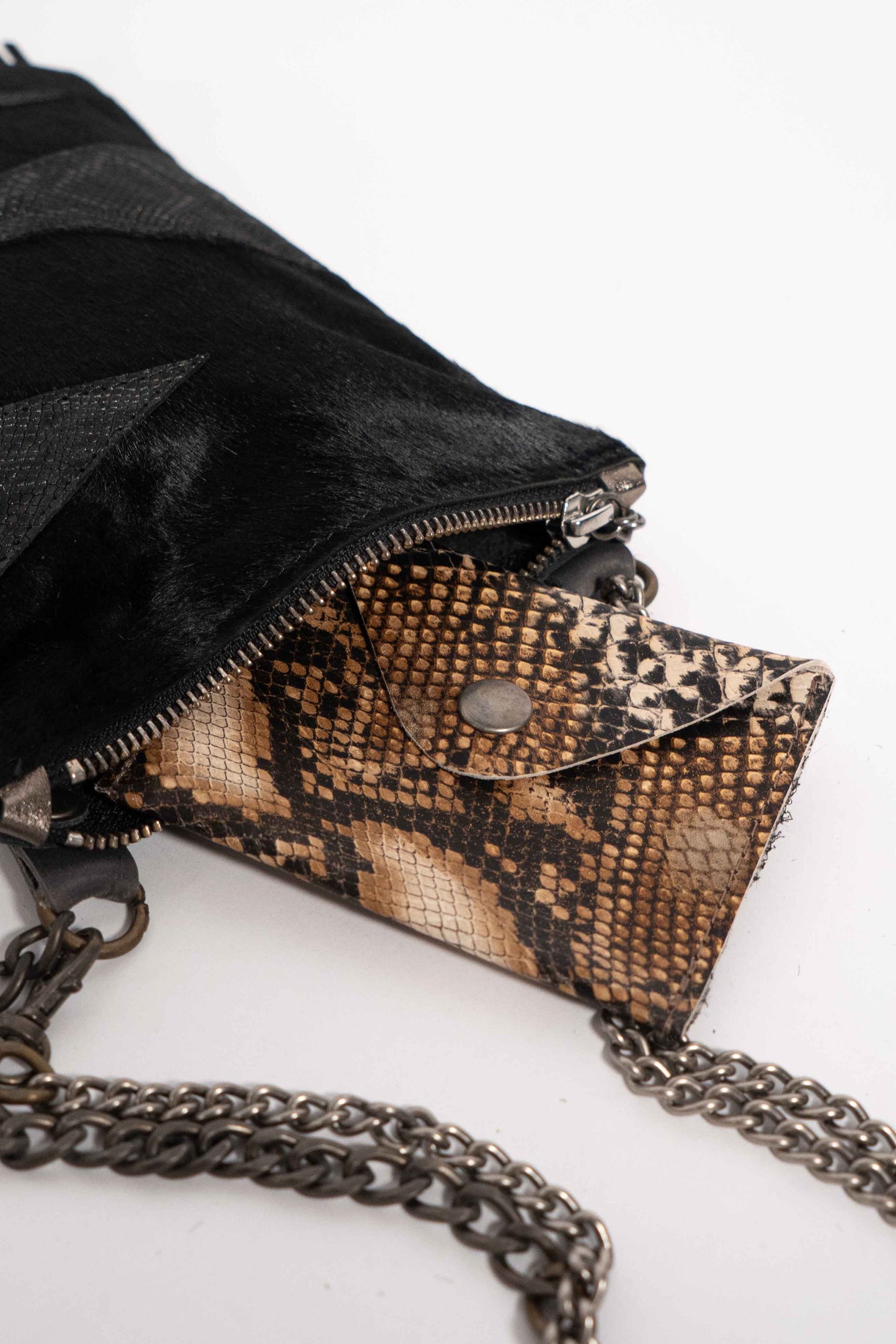 Small Black Bag with Fringes