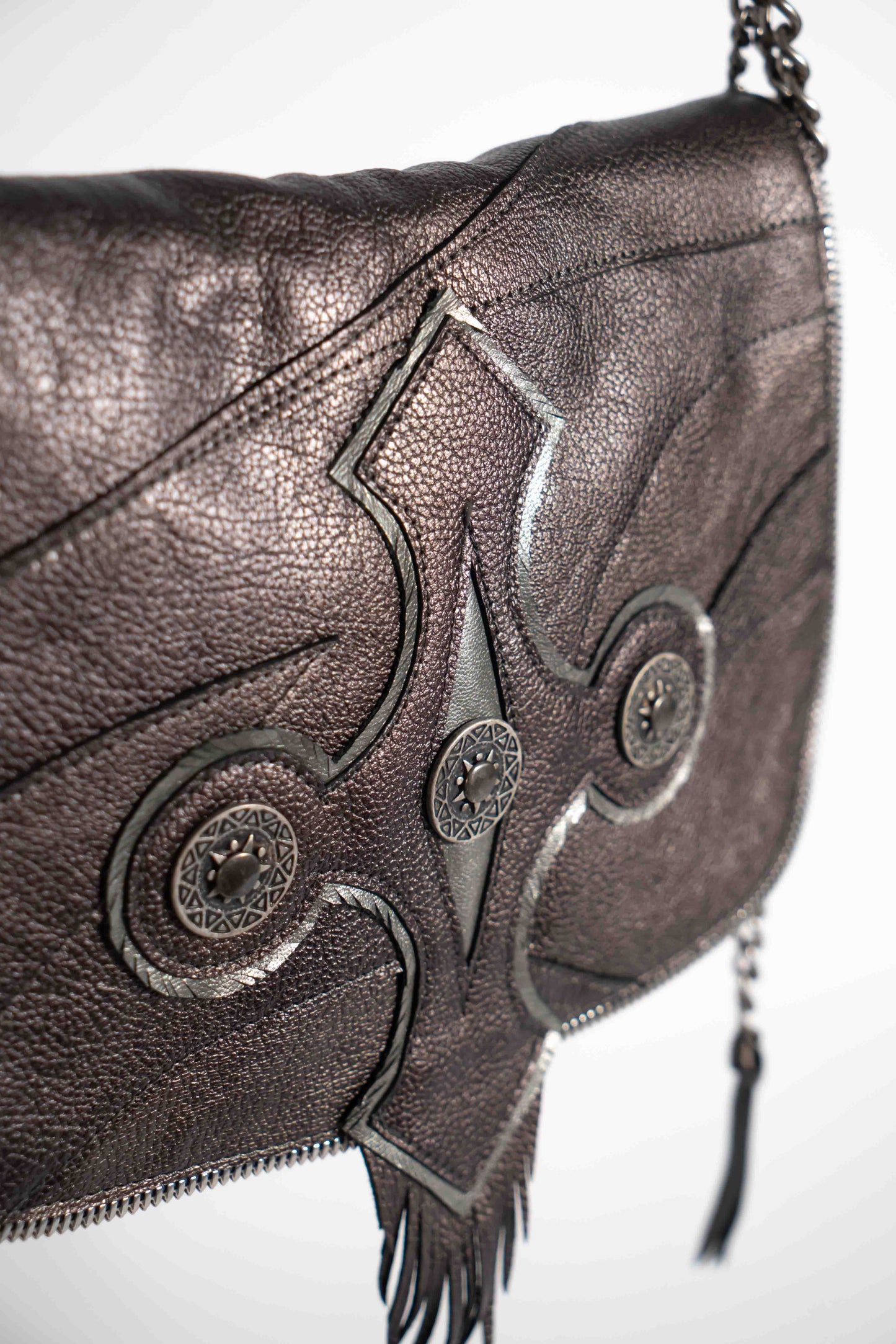 Handmade Brown Leather Squid Handbag