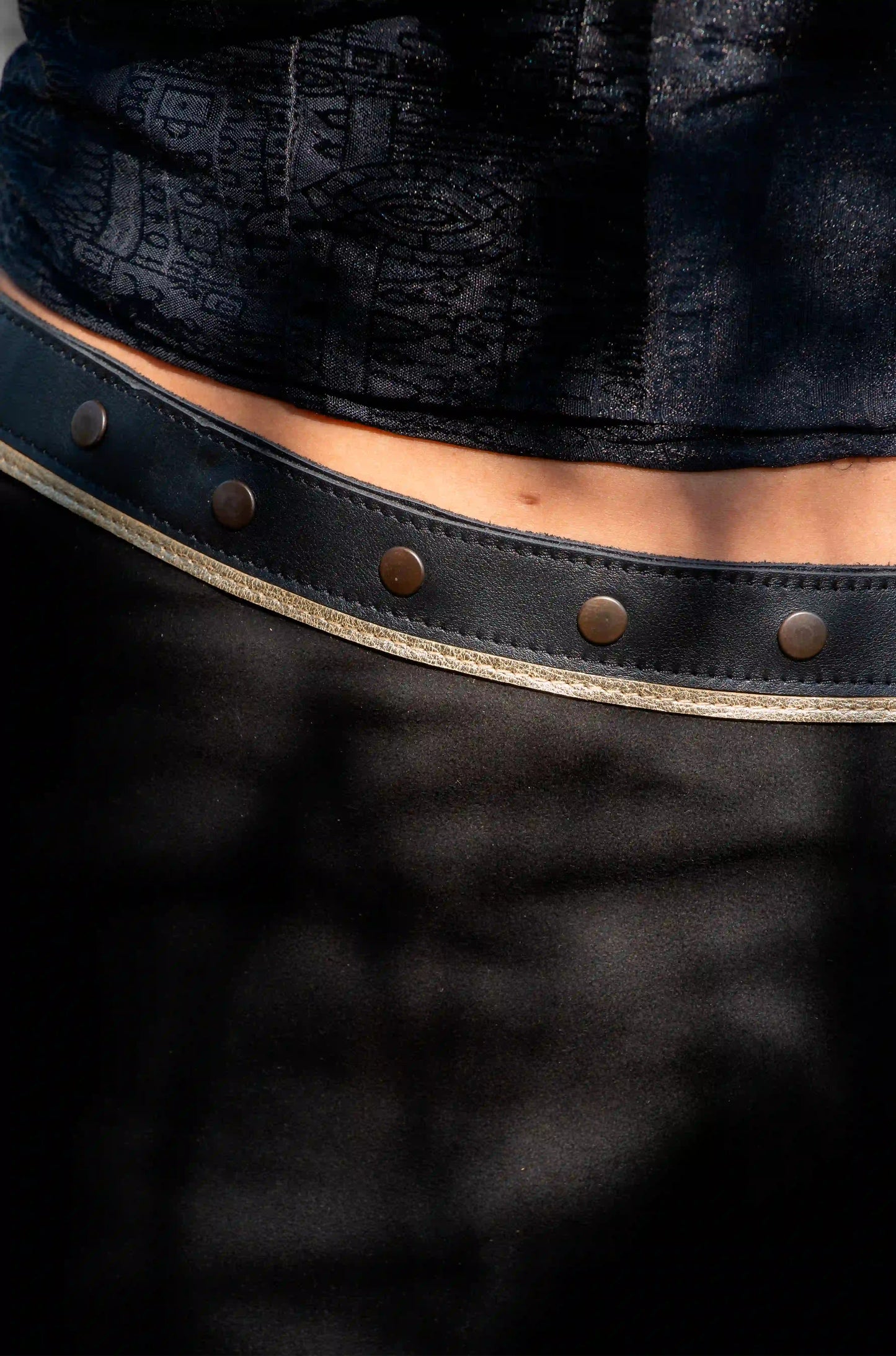 Black Suede Leather Skirt