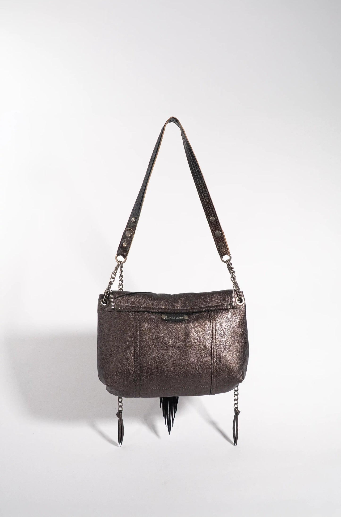 Handmade Brown Leather Squid Handbag