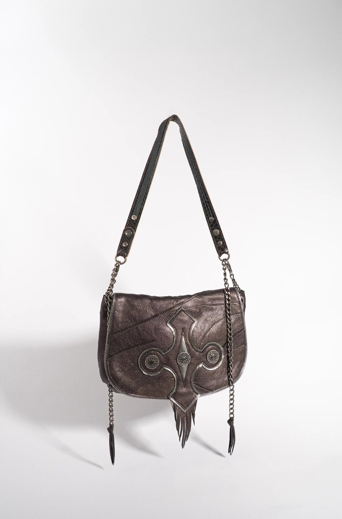 Handmade Brown Leather Squid Handbag