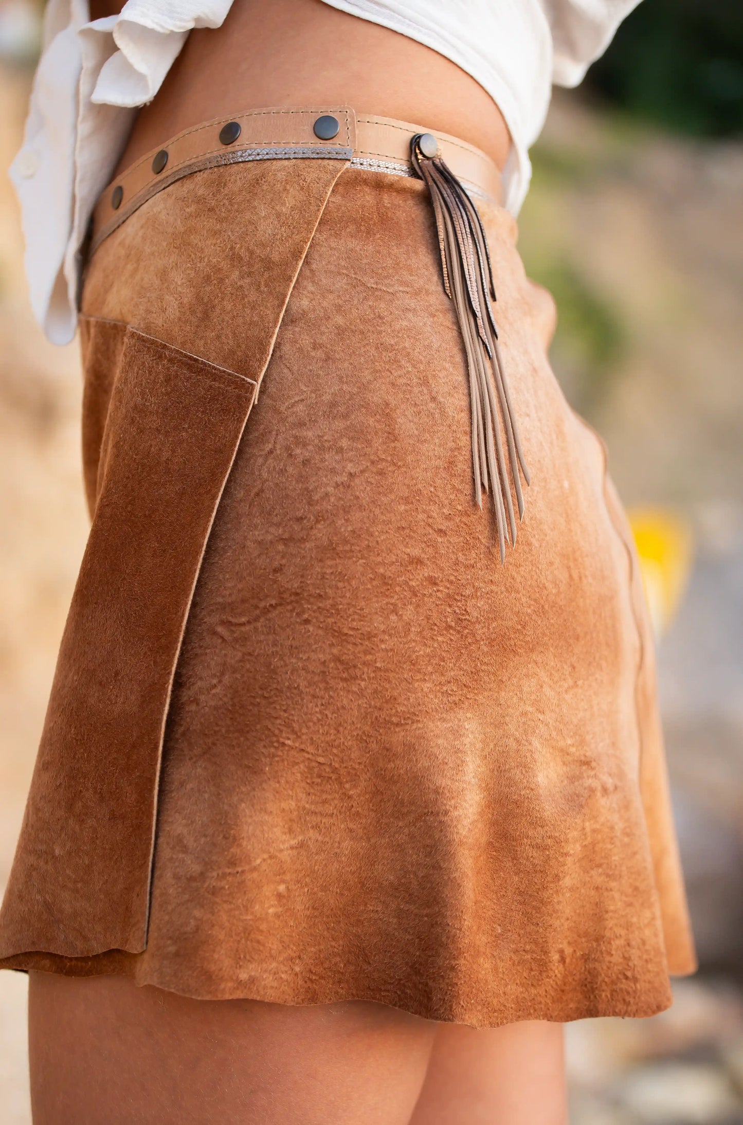Camel Bown Texture Skirt