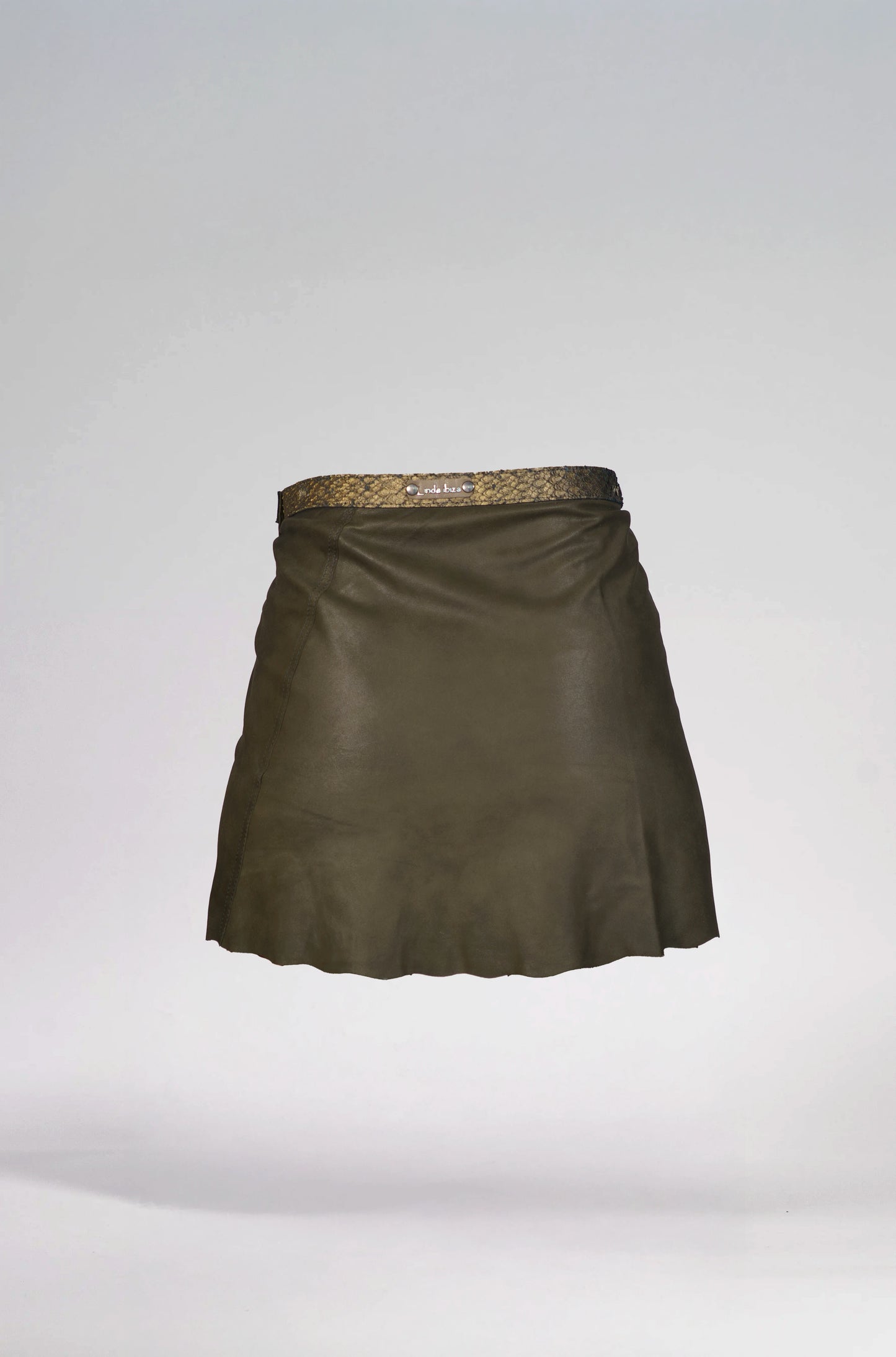 Green Leather Skirt