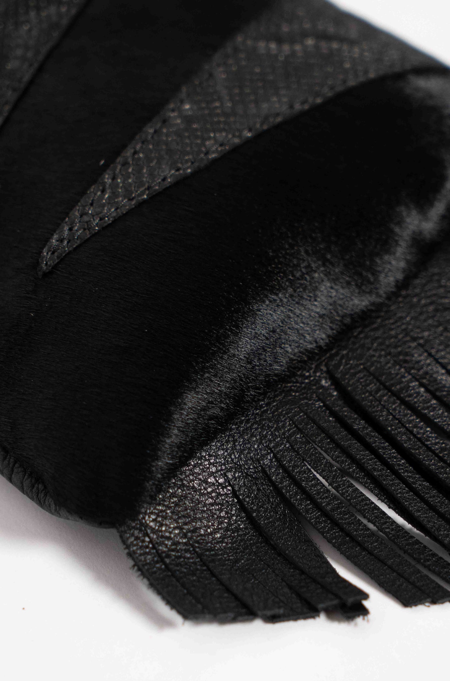 Small Black Bag with Fringes