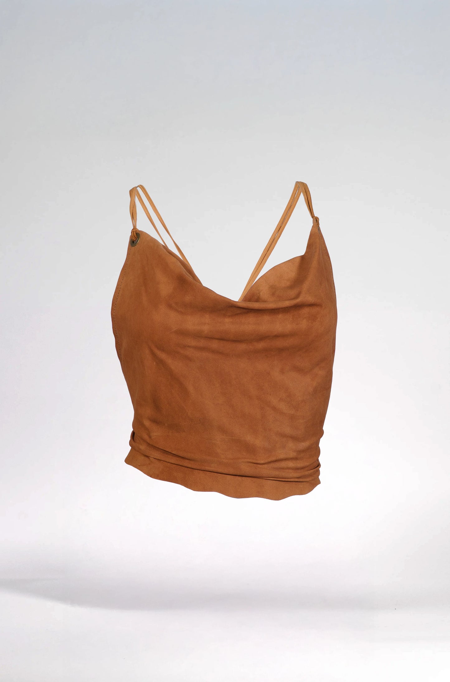 Leather Terracota Top