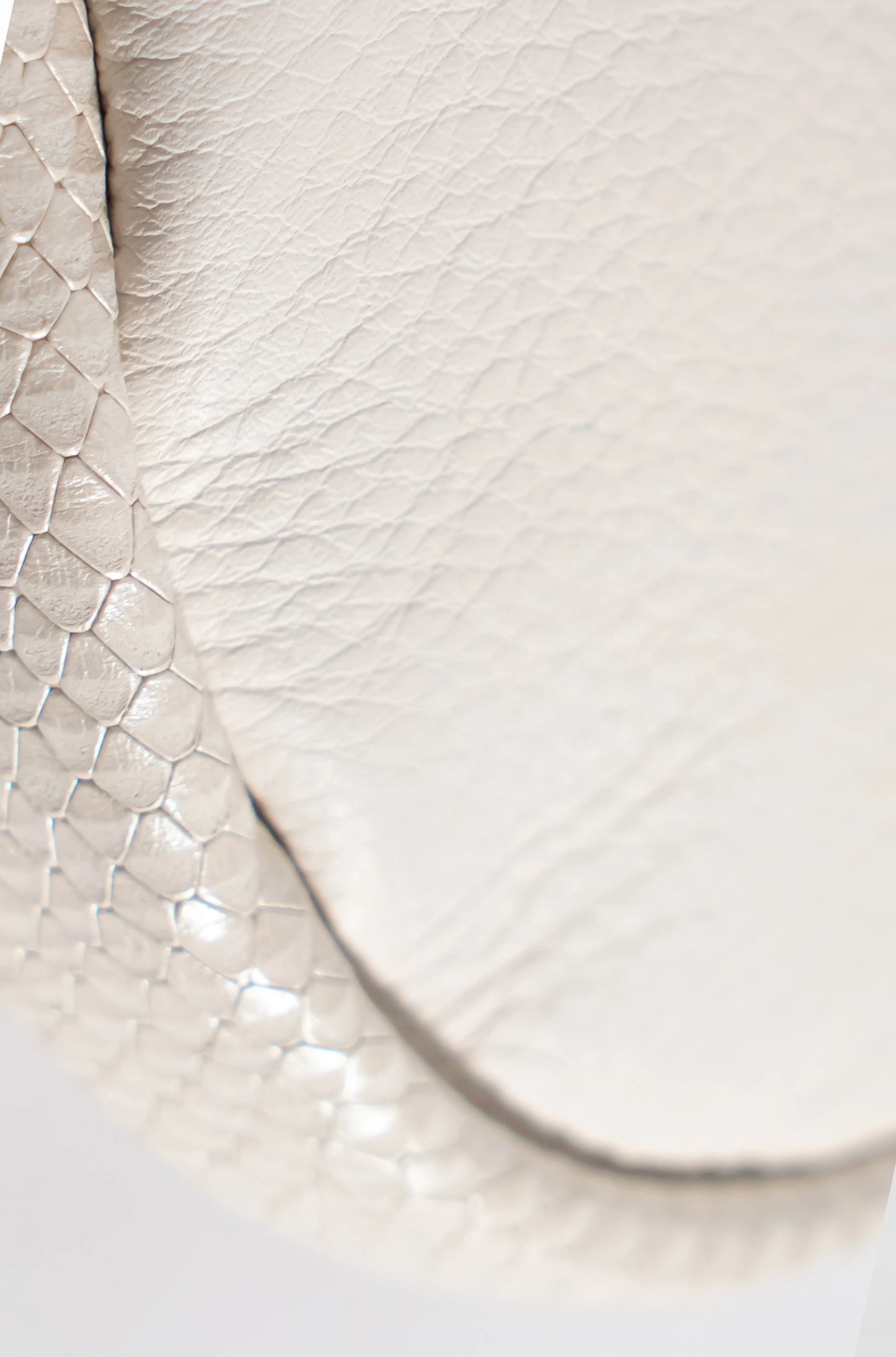 White leather sling bag with fringes - left or right side options